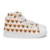 WTees Rainbow Hearts Men’s High Top Canvas Shoes White