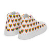 WTees Rainbow Hearts Men’s High Top Canvas Shoes White