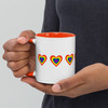 WTees Rainbow Heart Mug with Color Inside