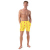 WTees Pink Flamingos Swim Trunks Yellow