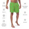 WTees Pink Flamingos Swim Trunks Green