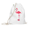 WTees Pink Flamingo Organic Cotton Drawstring Bag