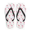 WTees Pink Flamingos Flip-Flops White