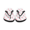 WTees Pink Flamingos Flip-Flops White