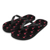 WTees Pink Flamingos Flip-Flops Black