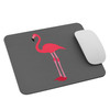 WTees Pink Flamingo Mouse Pad Grey