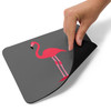 WTees Pink Flamingo Mouse Pad Grey