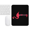 WTees Pink Flamingo Mouse Pad Black