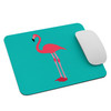 WTees Pink Flamingo Mouse Pad Turquoise