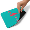 WTees Pink Flamingo Mouse Pad Turquoise