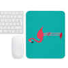 WTees Pink Flamingo Mouse Pad Turquoise