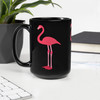 WTees Pink Flamingos Black Glossy Mug