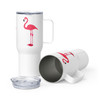 WTees Pink Flamingos Travel Mug with a Handle