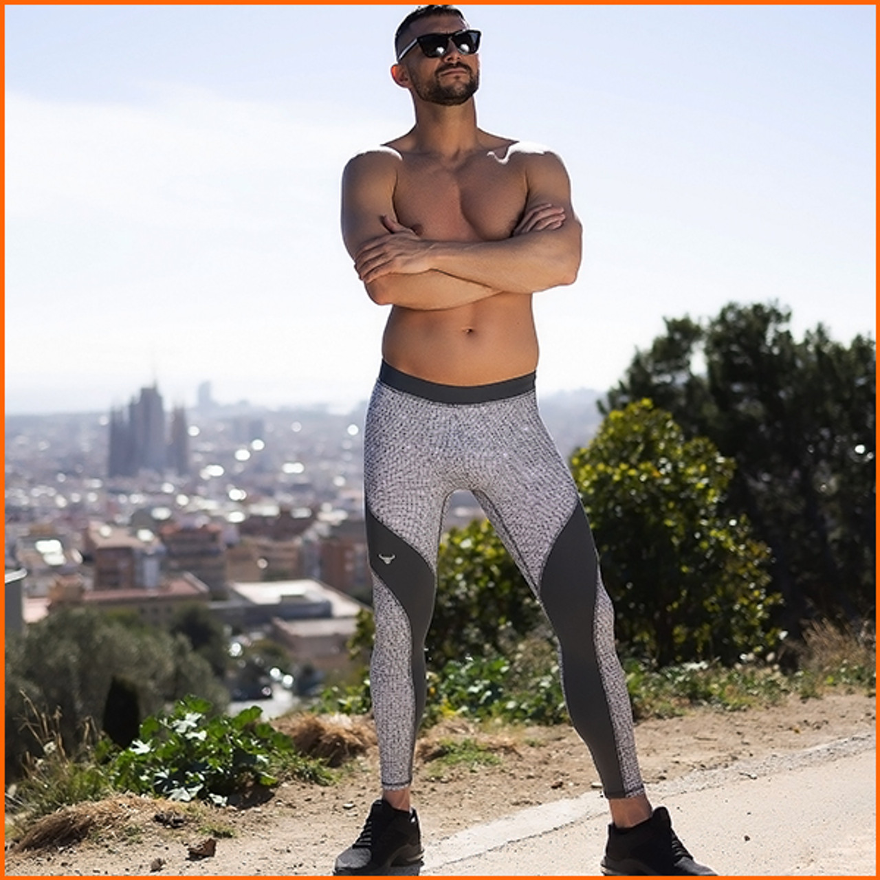 Striped Rainbow Pride Men Leggings Meggings Activewear Pants