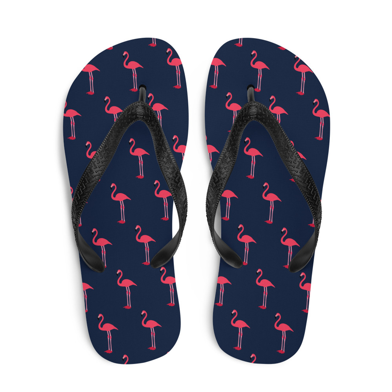 WTees Pink Flamingos Flip Flops Navy WhiteyTighties