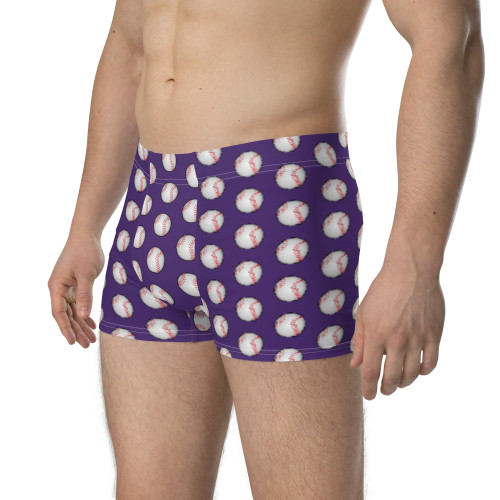 WTees Pitcher Trunk Boxer Briefs Purple