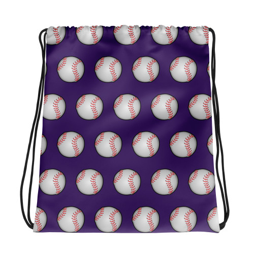 WTees Pitcher Drawstring Bag Purple