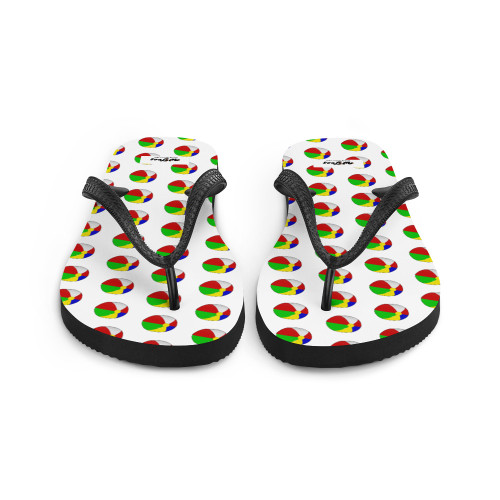 WTees Beach Ball Flip-Flops White