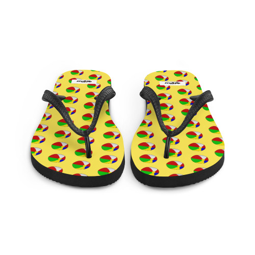 WTees Beach Ball Flip-Flops Yellow