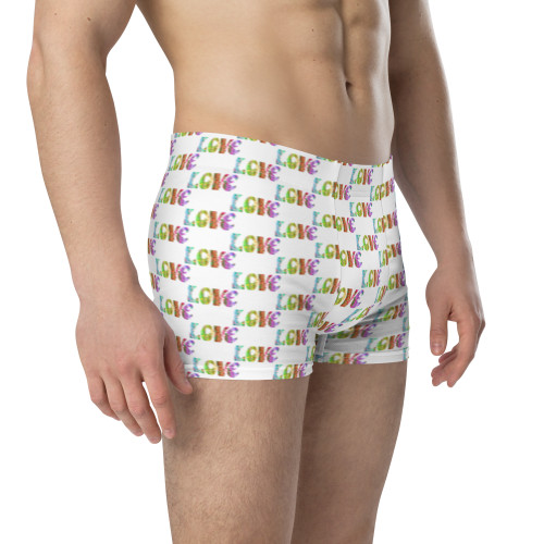 WTees Retro Love Love Love Trunk Boxer Briefs White
