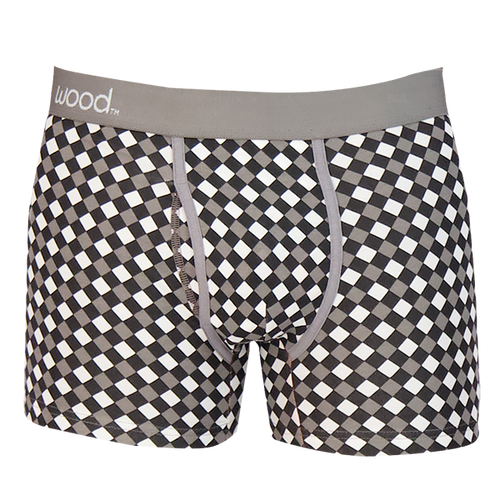 Wood Boxer Brief w/Fly Black/White Dimension