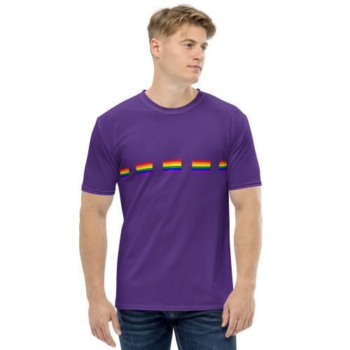 WTees Rainbow Flags T-Shirt Purple