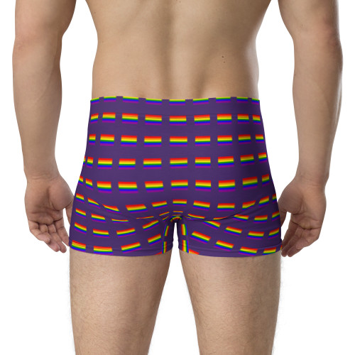 WTees Rainbow Flags Trunk Boxer Briefs Purple