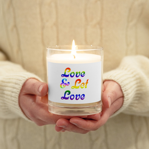WTees Love & Let Love Glass Jar Soy Wax Candle