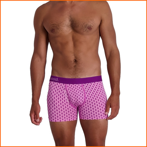 Wood Boxer Brief w/Fly Purple Interlock