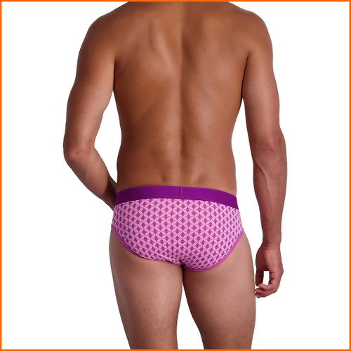Wood Hip Brief Purple Interlock
