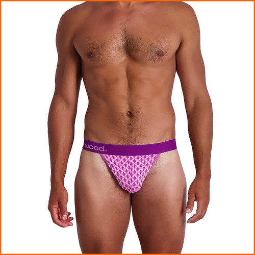  Wood Thong Purple Interlock