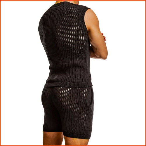 Jack Adams Roddy Crochet Knit Tank Top