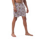 WTees Flower Power Peace Sign Swim Trunks Silver