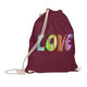WTees Retro Love Organic Cotton Drawstring Bag