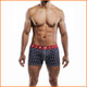 MaleBasics 3 Pack Trunks Prints Red Waist