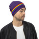 WTees Rainbow Stripe Beanie Purple