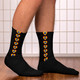 WTees Rainbow Heart Socks Black