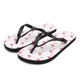 WTees Pink Flamingos Flip-Flops White