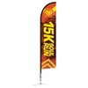 14ft Feather Flag with Single-Sided (Graphic Package with X-Base) - GLM Select