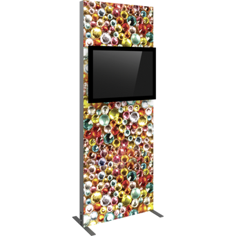 3ft x 8ft Vector Monitor Kiosk 01 - Single Monitor