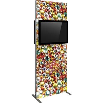 3ft x 8ft Vector Monitor Kiosk 01 - Double Monitor