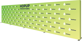 30ft x 8ft Hopup™ Back Wall Display (Graphic Package)