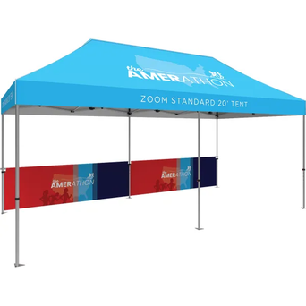 Zoom™ Standard 20ft Popup Tent Half Wall -Single Sided (Graphic Package)