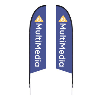 Medium 10.5' Spike Base Double-Sided Graphic Package