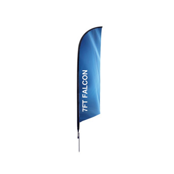 7ft. Falcon Flag - Spike Base Single-Sided Graphic Package
