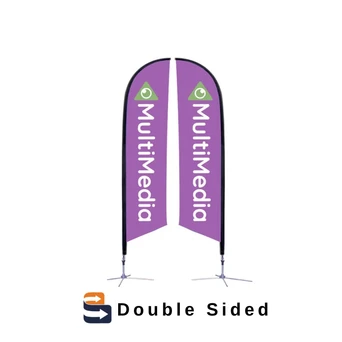 7ft. Falcon Flag Double-Sided with X-Base (Graphic Package)
