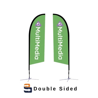 8.25ft. Falcon Flag Double-Sided with X-Base (Graphic Package)
