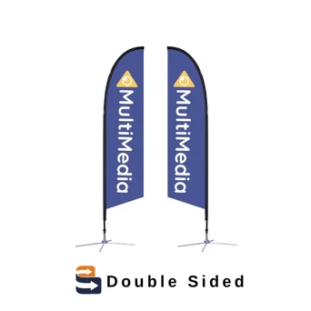 10.5ft Falcon Outdoor Flag Double-Sided Kit with X-Base (Graphic Package)