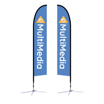 14ft. Falcon Flag - X-Base Double-Sided Graphic Package