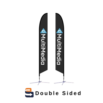 17ft Falcon Outdoor Flag Double-Sided Kit with X-Base (Graphic Package)